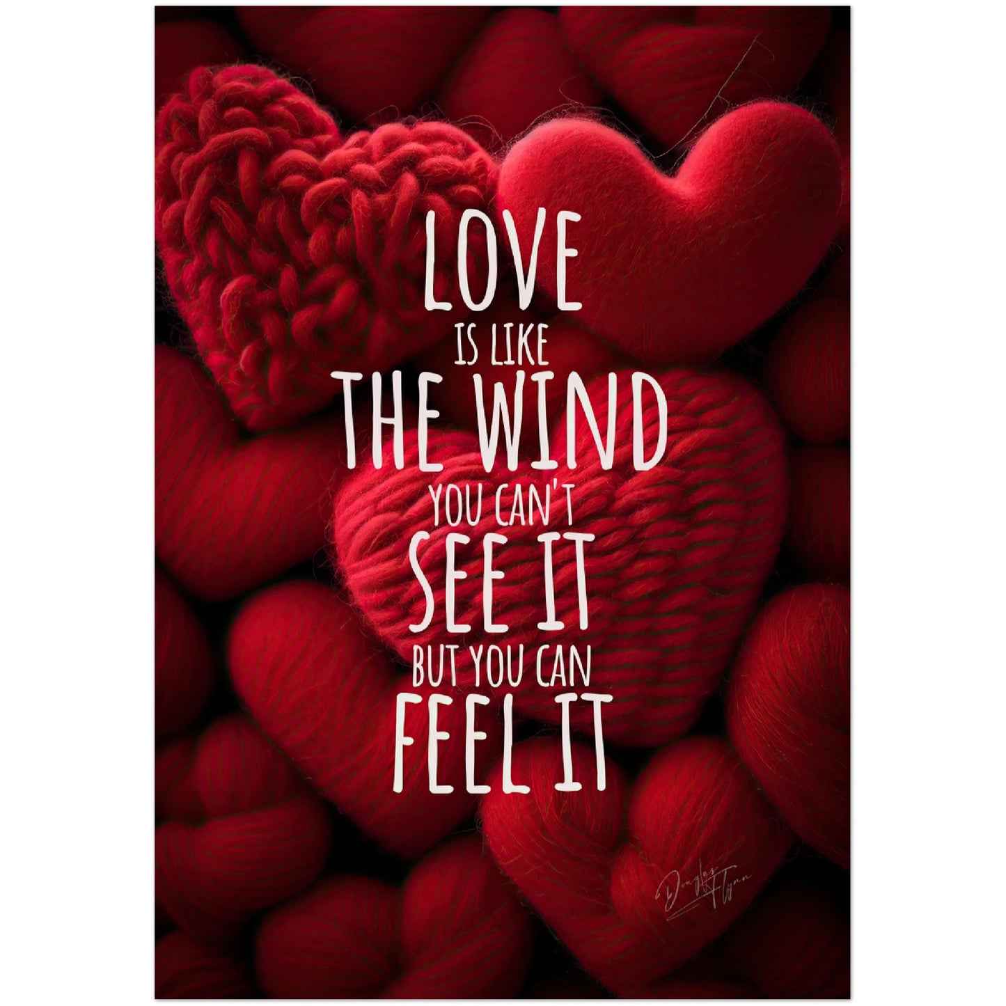 »Love Is Like The Wind« retro poster