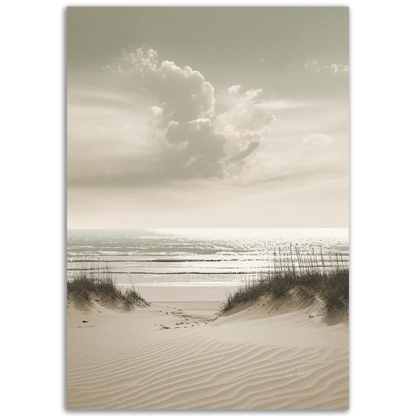 »Sand and Sea« designposter