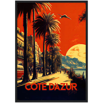»Côte d'Azur, travel poster« retro poster