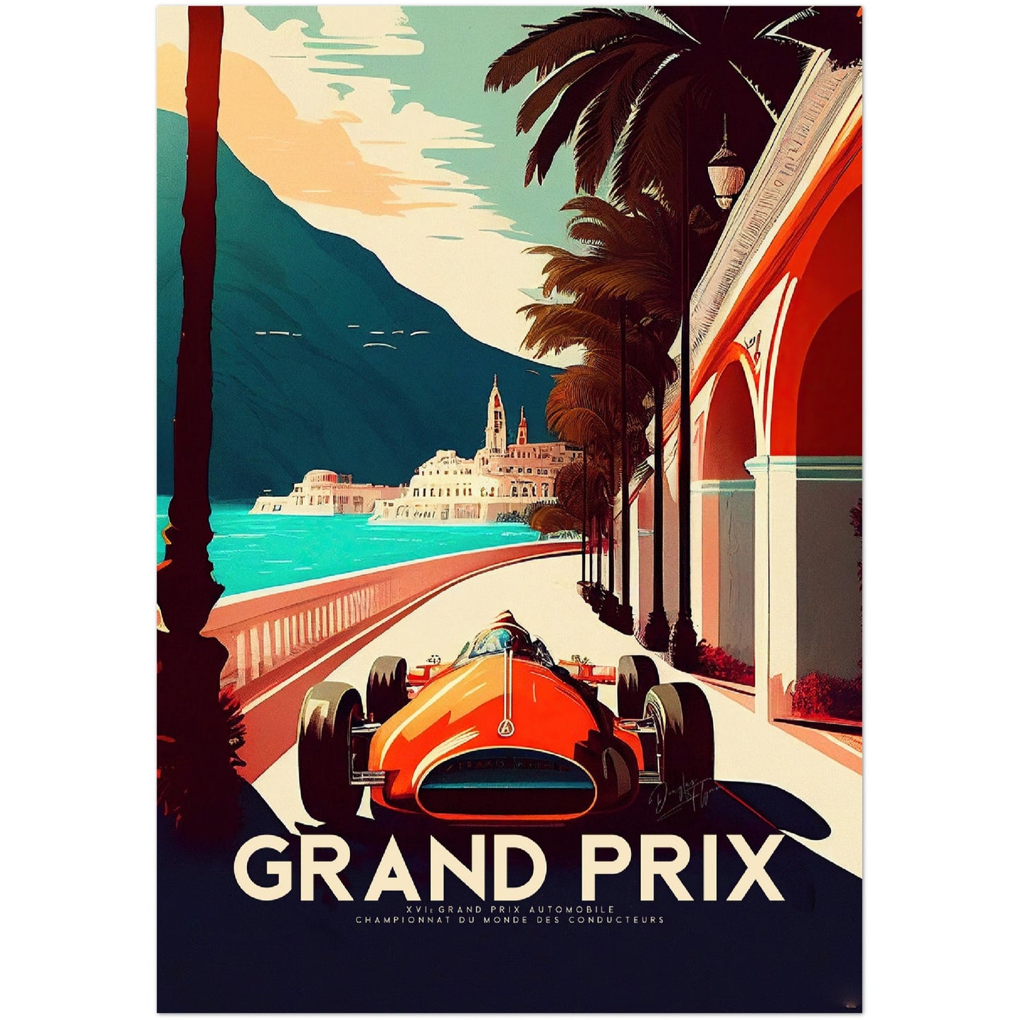 »Vintage Victory Run« retro poster
