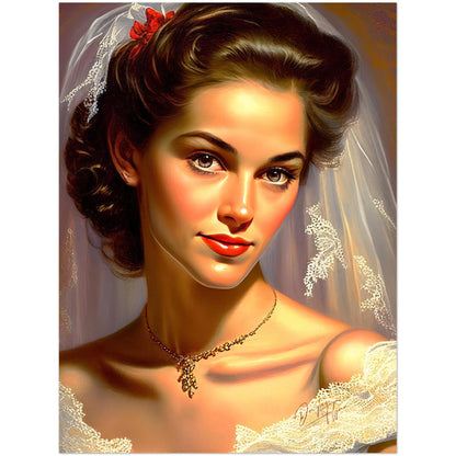 »Veiled Wedding« retro poster