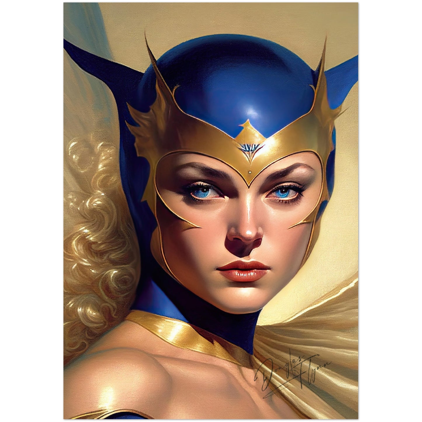 »The Sapphire Sentinel« retro poster
