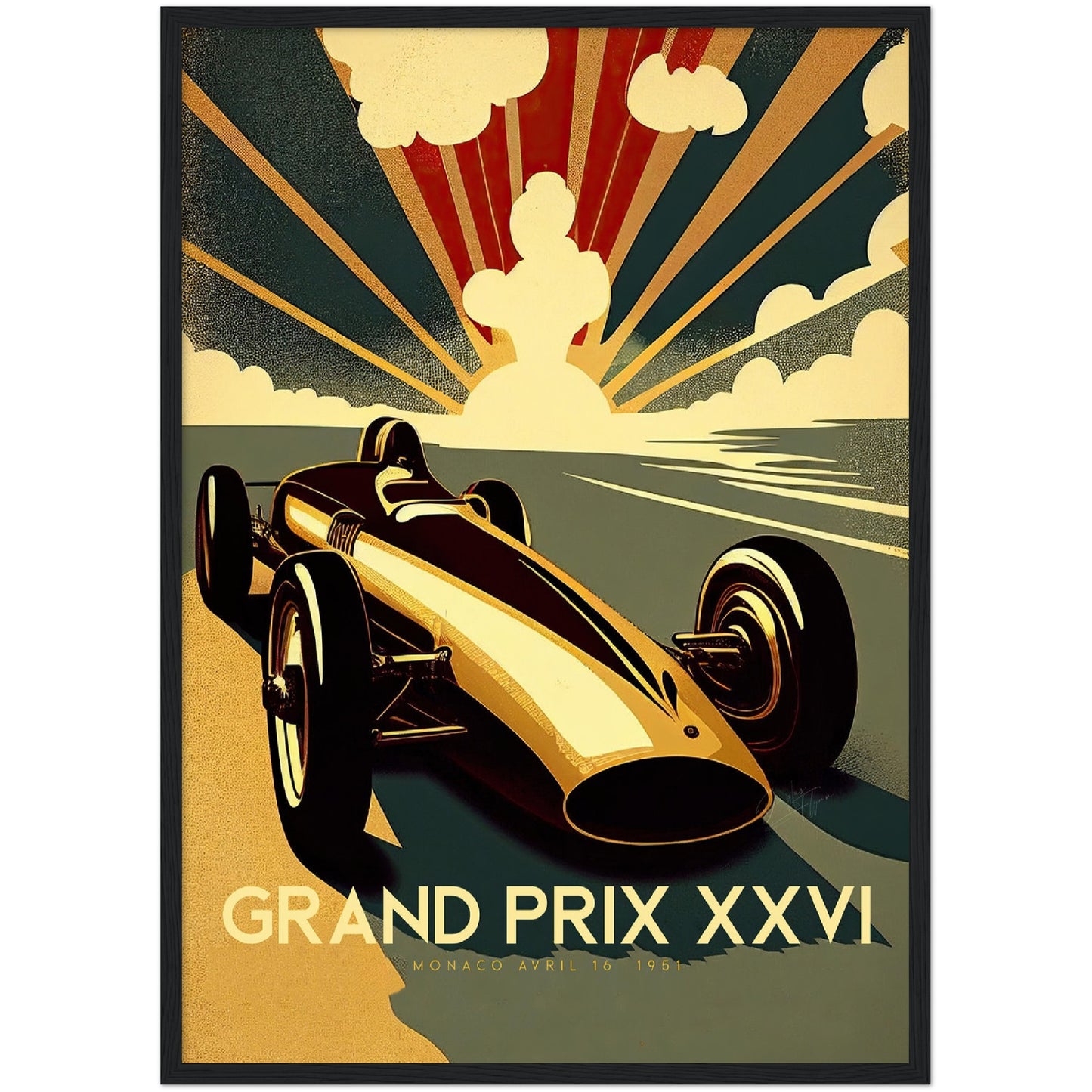»Journey Through Racing History« retro poster