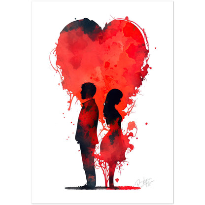 »Love Whispers of Watercolor« retro poster