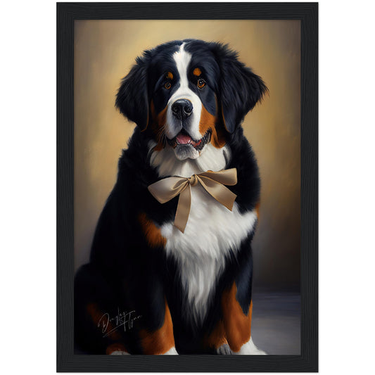 »Berner sennenhund med rosett«