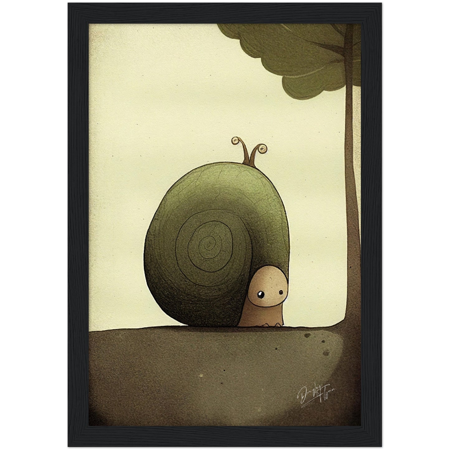 »Snail Pause And Woolgather« retro poster