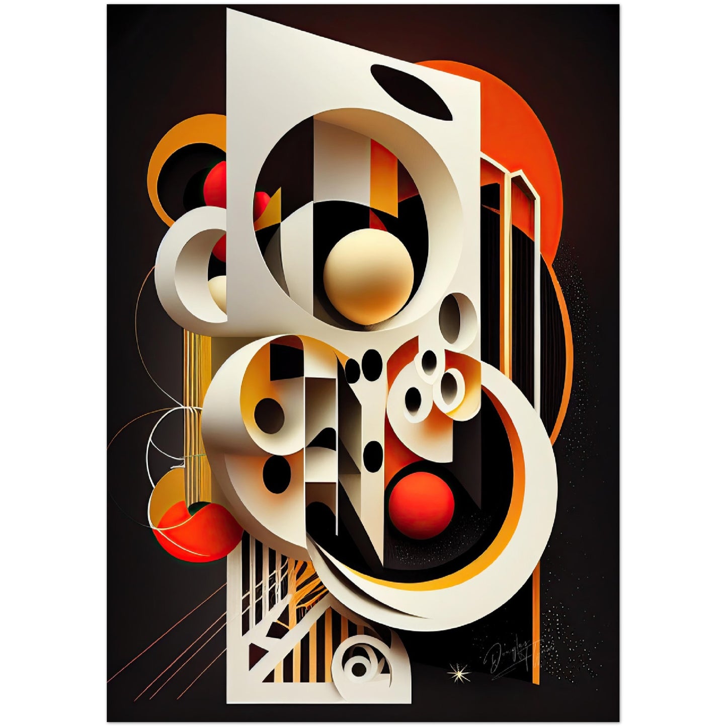 »Lively Linearity« retro poster