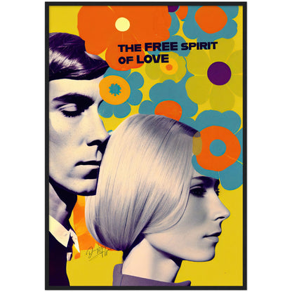 »The Free Spirit of Love«retro poster
