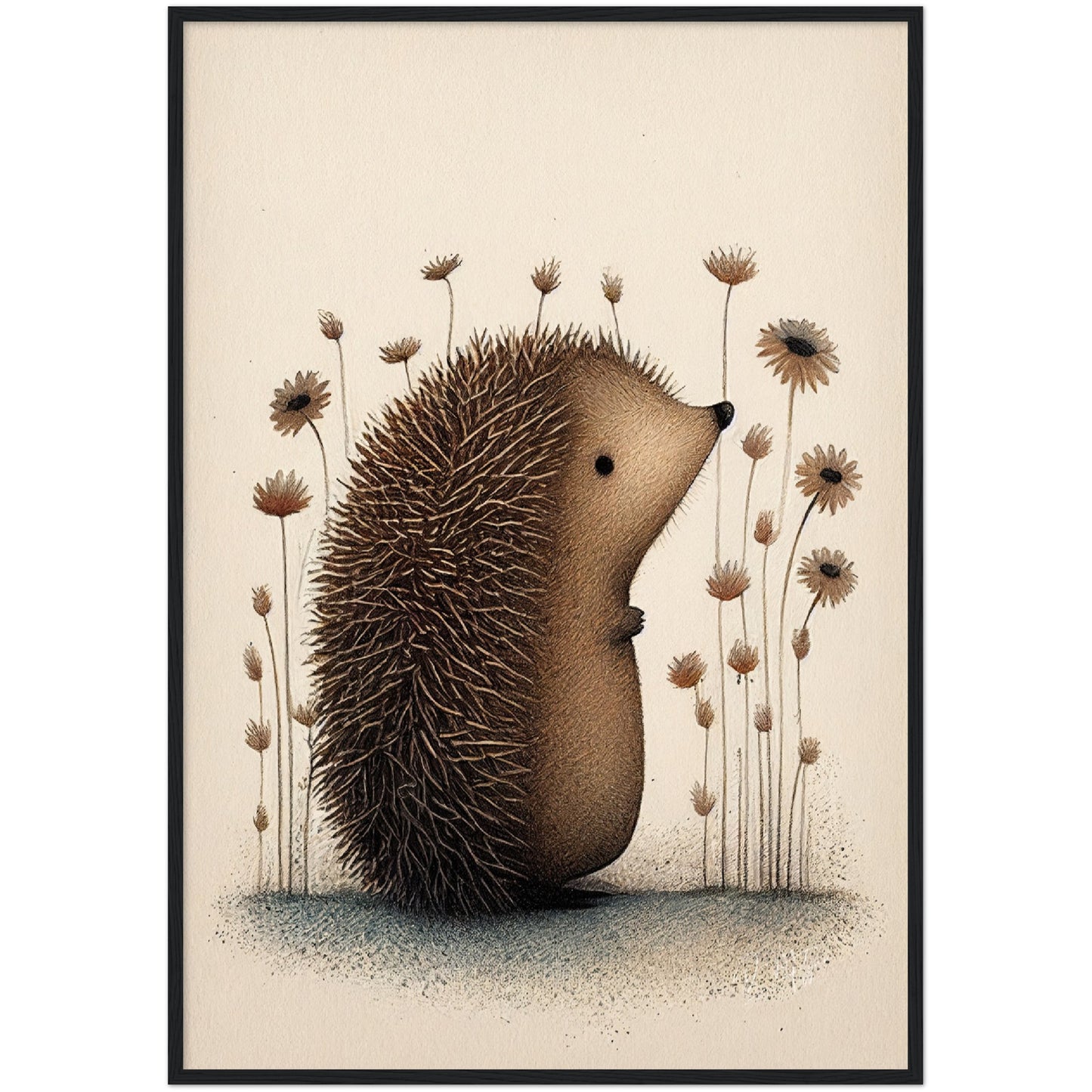 »Hedgehog Snuffle and Zone Out« retro poster