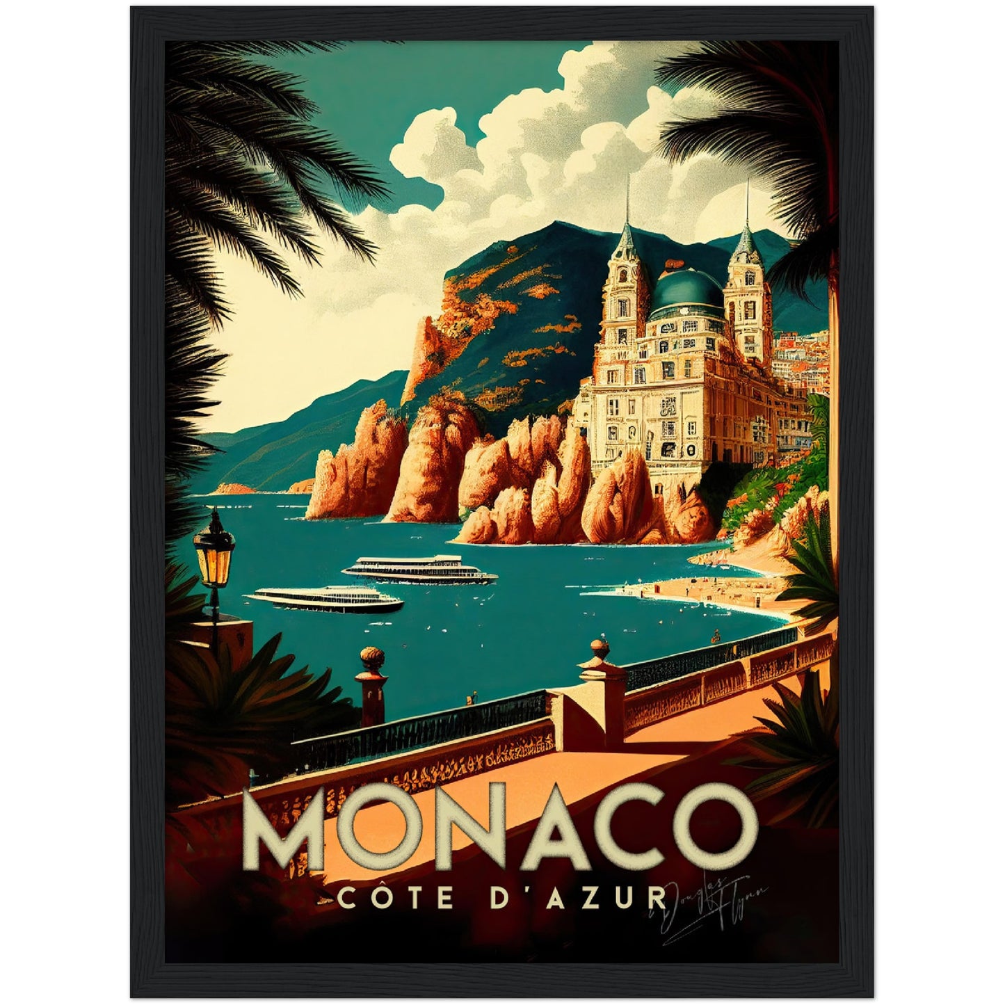 »Monaco, travel poster« retro poster