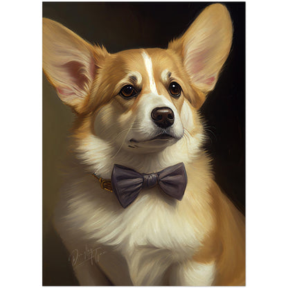»Welsh Corgi med rosett«