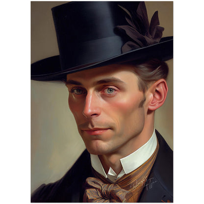 »Fashionable Gent«retro poster