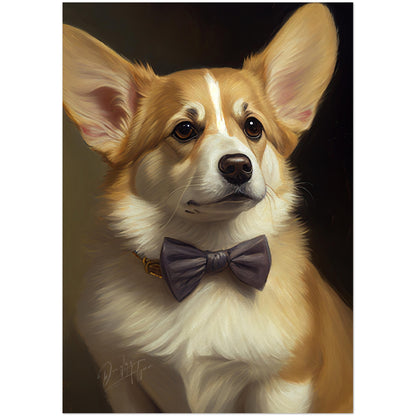 »Welsh Corgi med rosett«