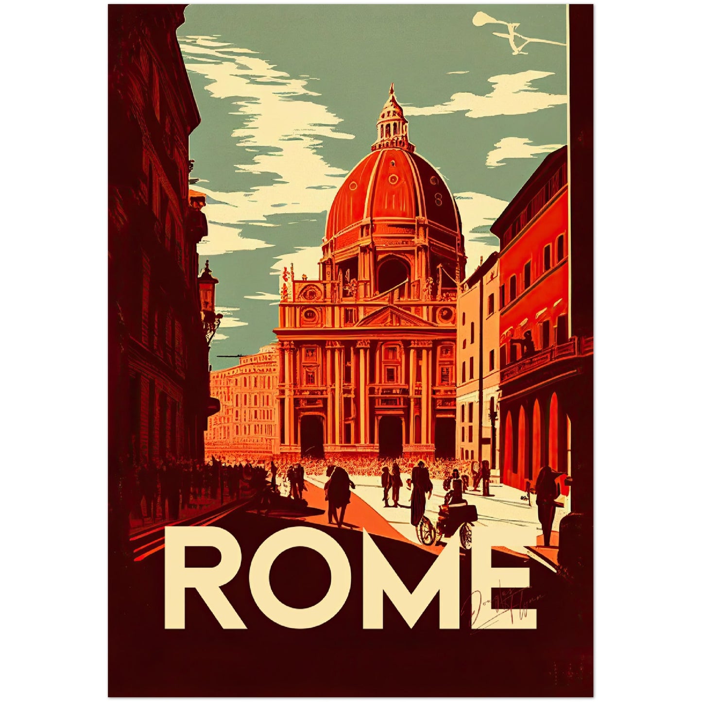 »Rome, travel poster no 1« retro poster