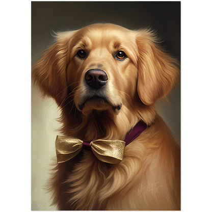 »Golden Retriever med rosett«