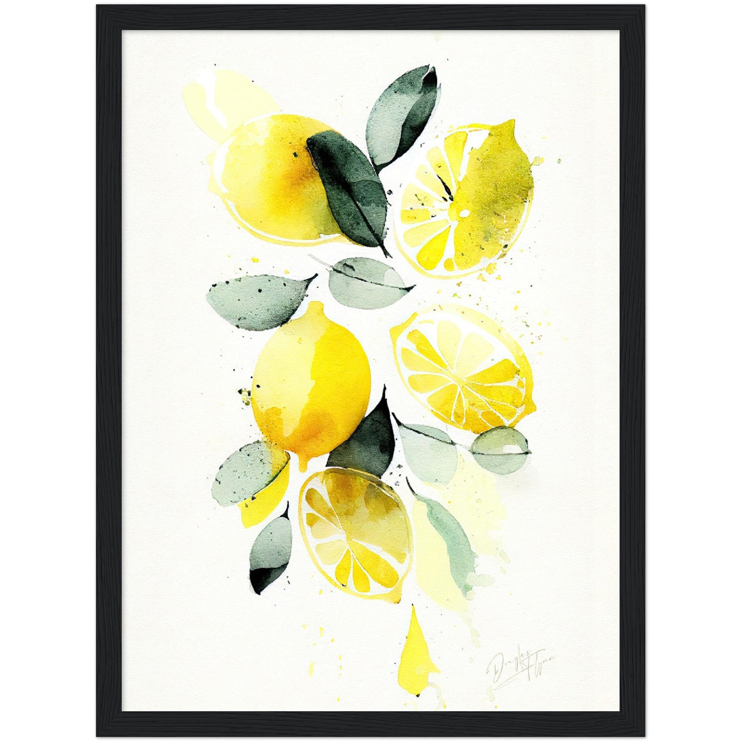 »Lemon Tranquil Tones« retro poster