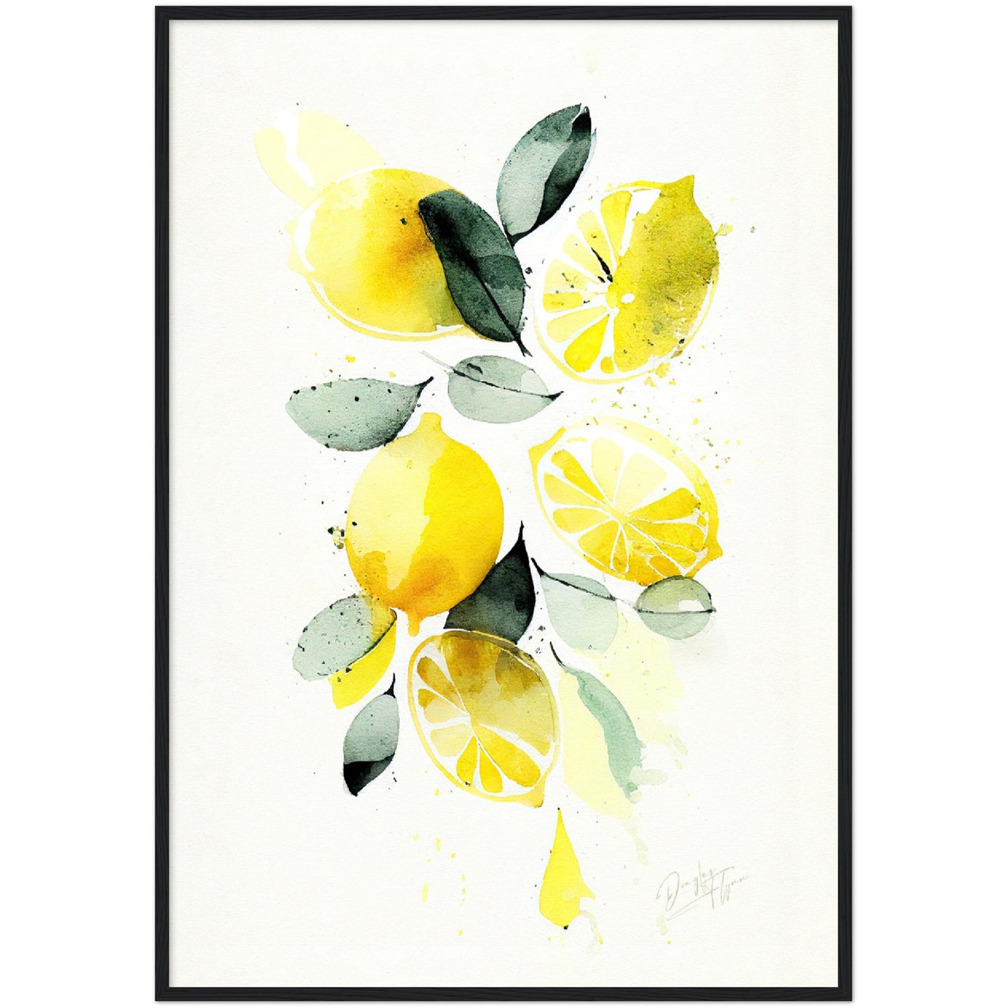 »Lemon Tranquil Tones« retro poster