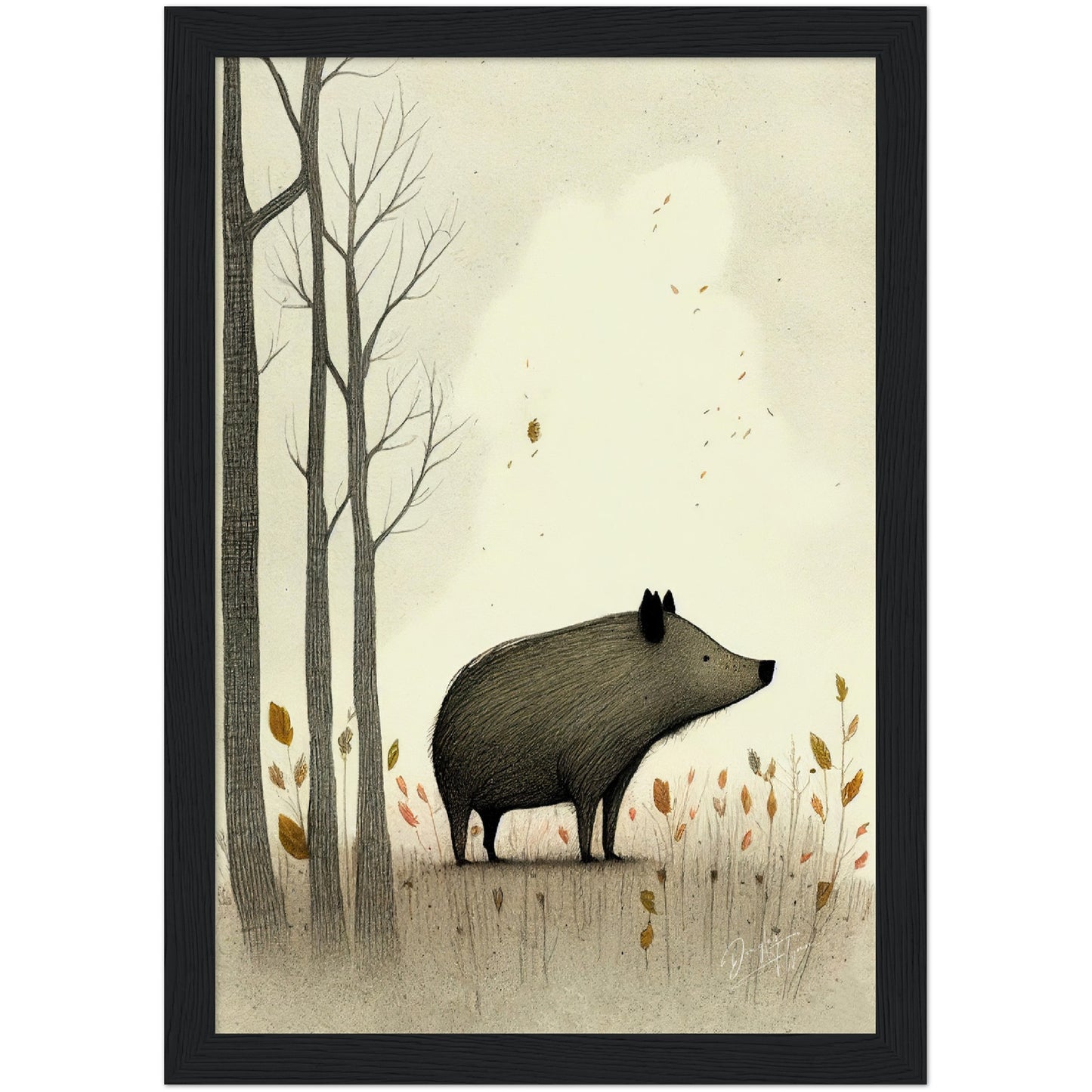 »Wild Boar Grunt And Ruminate« retro poster