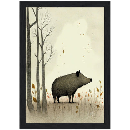 »Wild Boar Grunt And Ruminate« retro poster