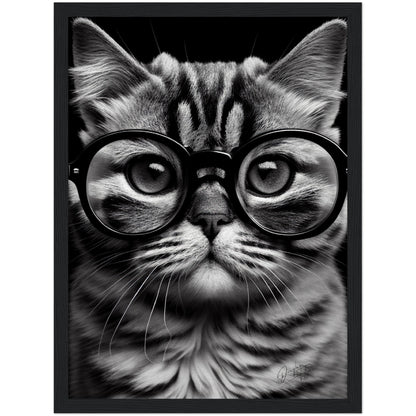 »Purrfect Thinker« retro poster