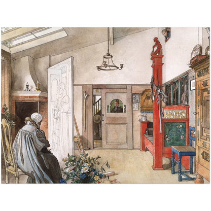 »Ateljén, ena hälften« av Carl Larsson
