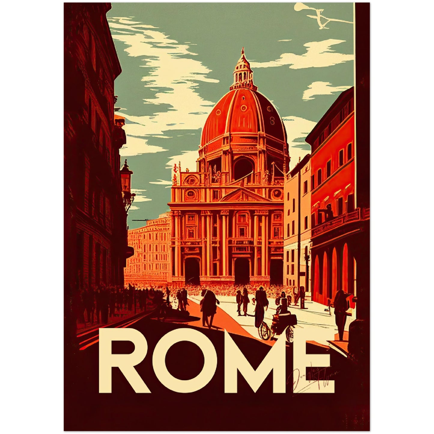 »Rome, travel poster no 1« retro poster