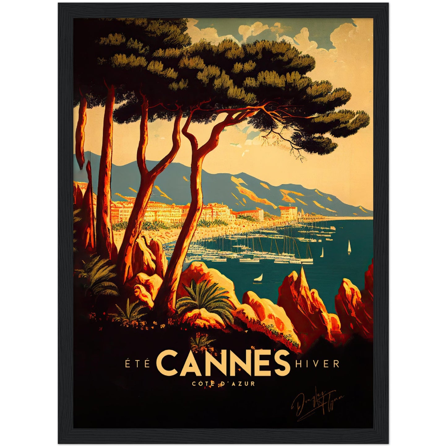 »Cannes, travel poster no 1« retro poster