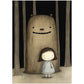 »Fussy Princess And Sulky Troll Playing In The Woods« retro poster