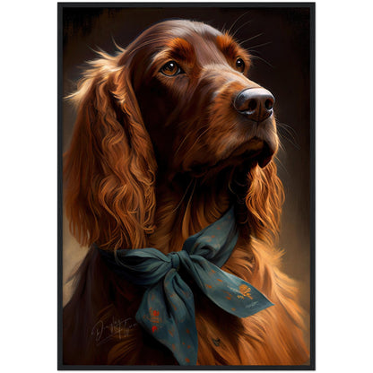 »Irish Setter med rosett«
