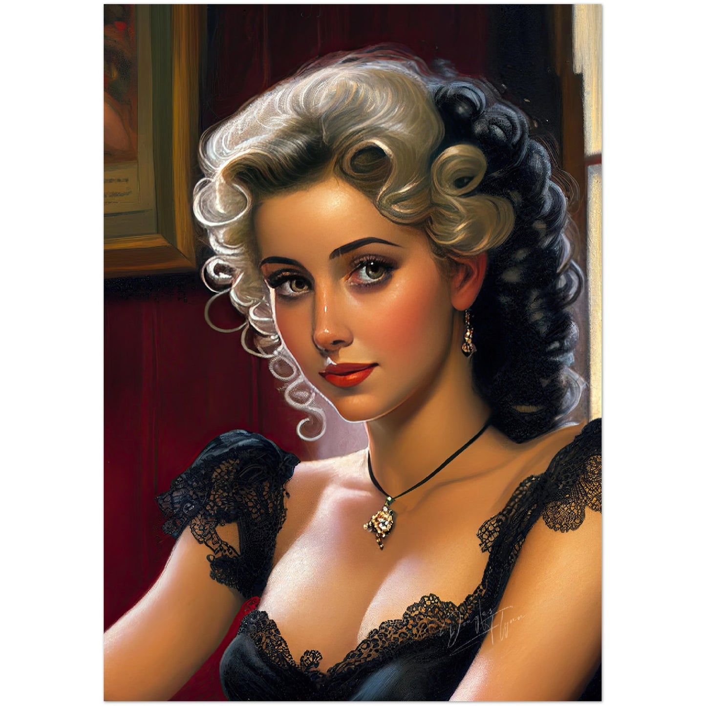 »Sapphire Serenade« retro poster