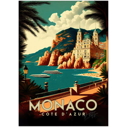 »Monaco, travel poster« retro poster