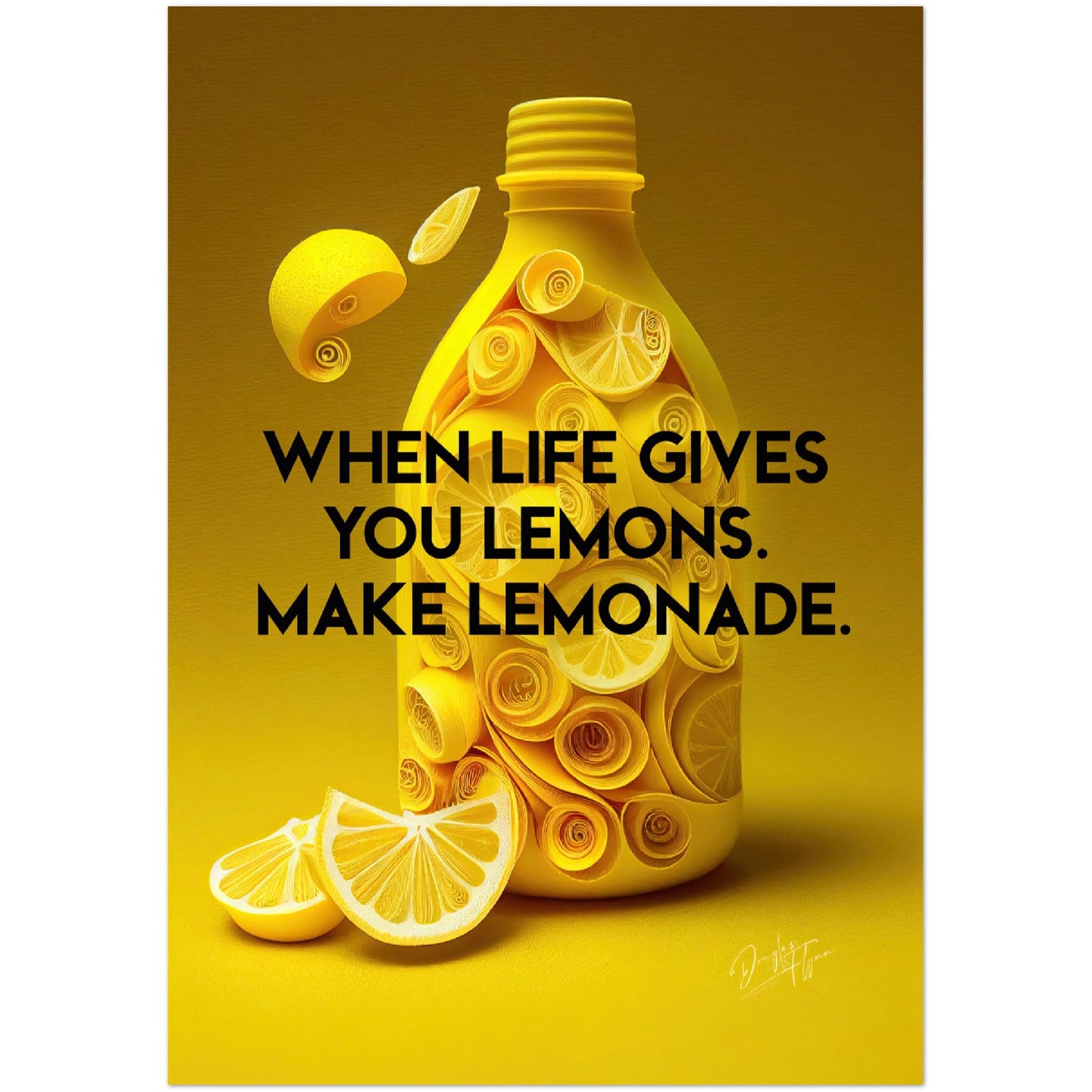 »When Life Gives You Lemons« retro poster