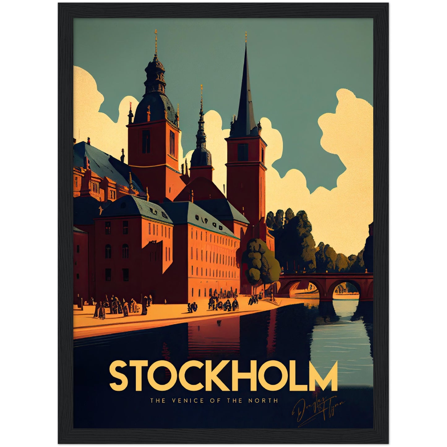 »Stockholm, travel poster« retro poster