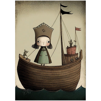 »Grouchy Galleon And The Princess« retro poster