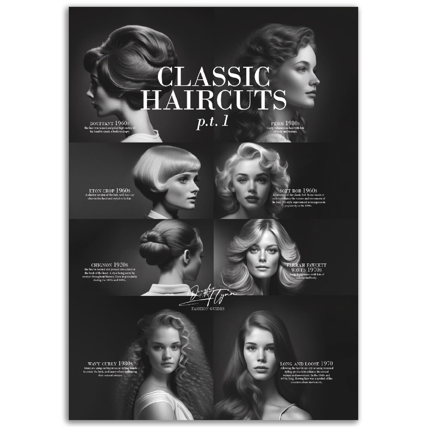 »Classic Haircuts, pt 1« retro poster