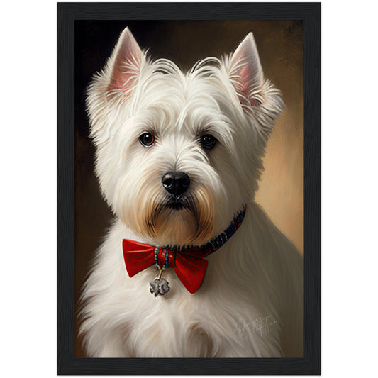 »West Highland White Terrier med rosett«