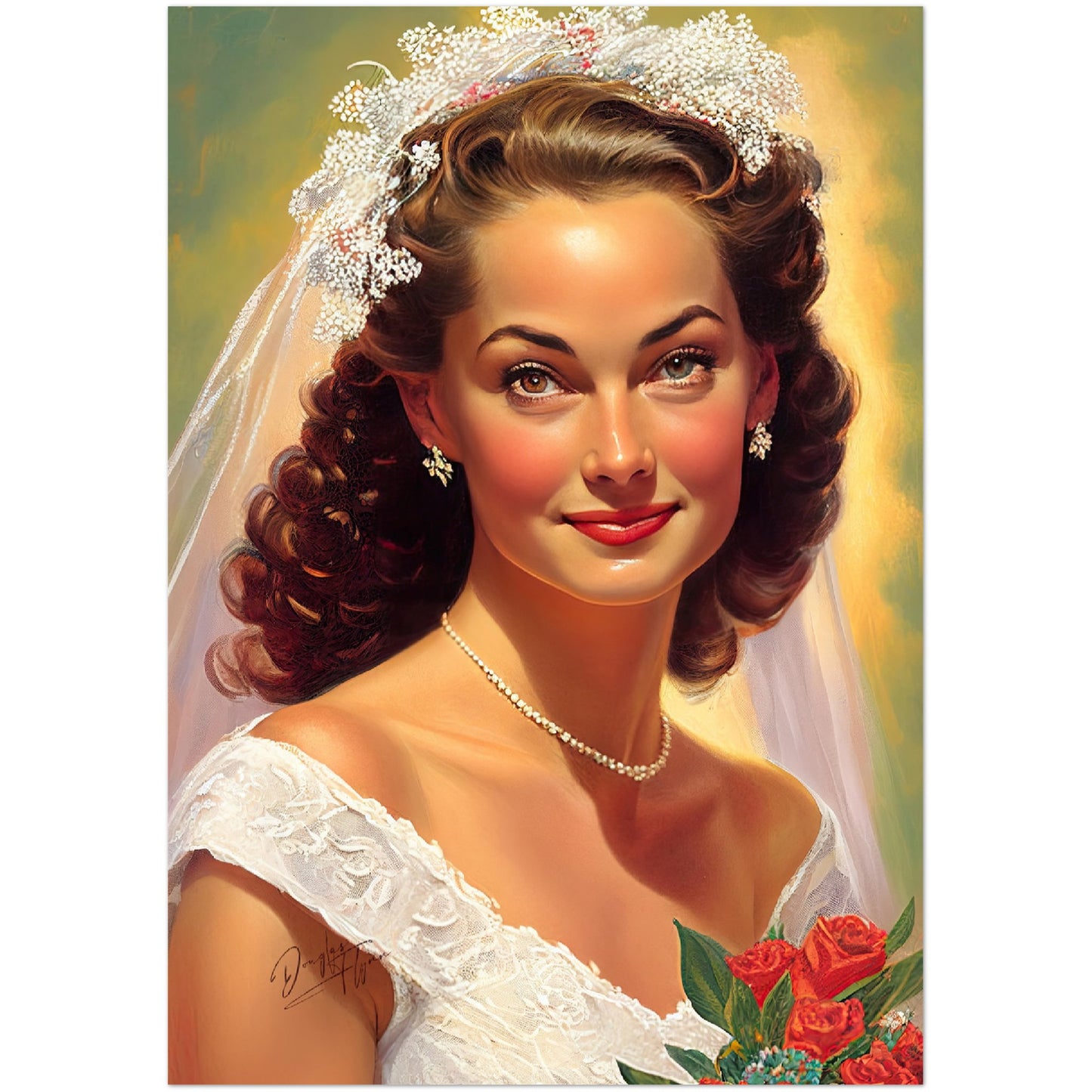 »Wedding Blissful Moments« retro poster