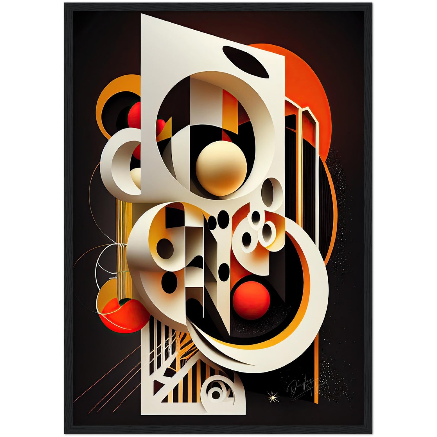 »Lively Linearity« retro poster