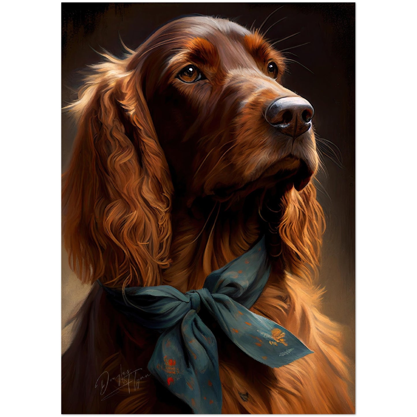 »Irish Setter med rosett«