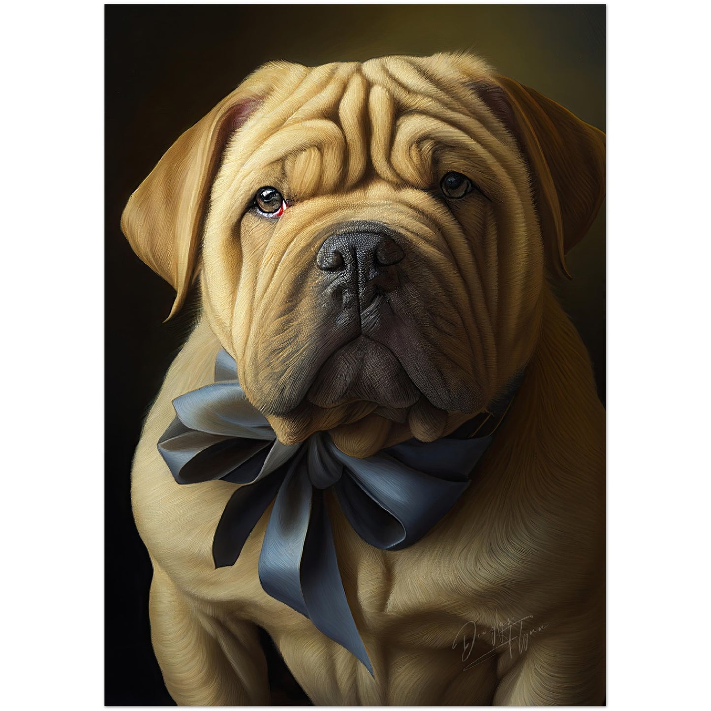 »Shar Pei med rosett«
