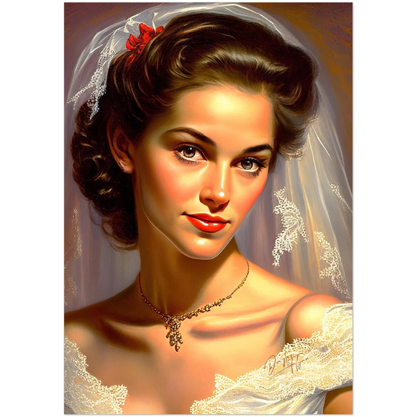 »Veiled Wedding« retro poster