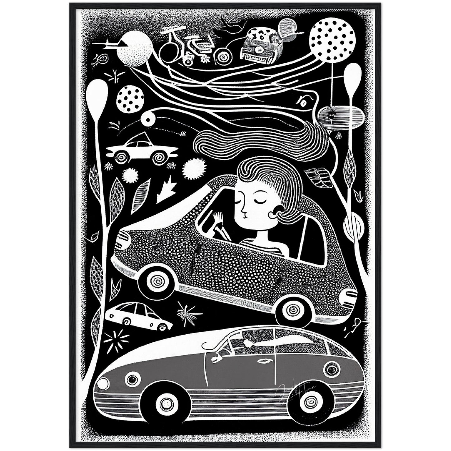 »Angela Got Her Drivers License« retro poster