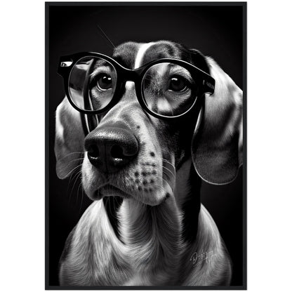 »Pup in Glasses« retro poster