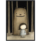»Fussy Princess And Sulky Troll Playing In The Woods« retro poster