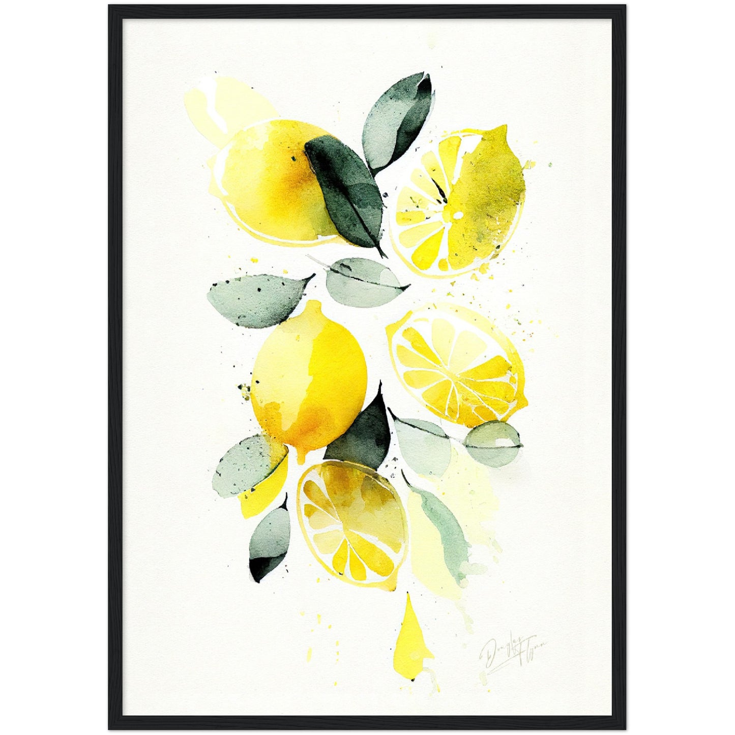 »Lemon Tranquil Tones« retro poster