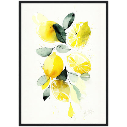 »Lemon Tranquil Tones« retro poster