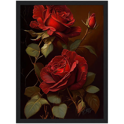 »Soft and Serene Flowers« retro poster