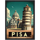 »Pisa, travel poster« retro poster