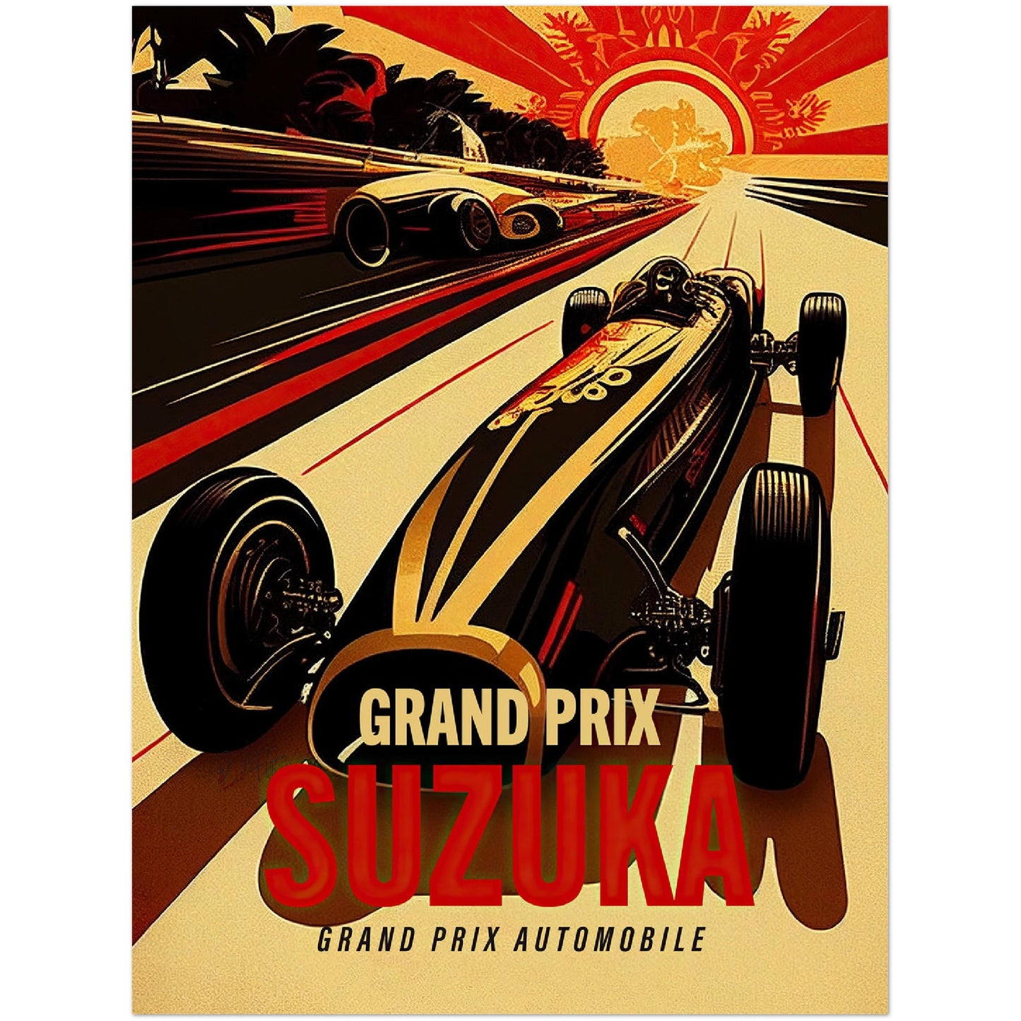 »Glory of Grand Prix Racing« retro poster