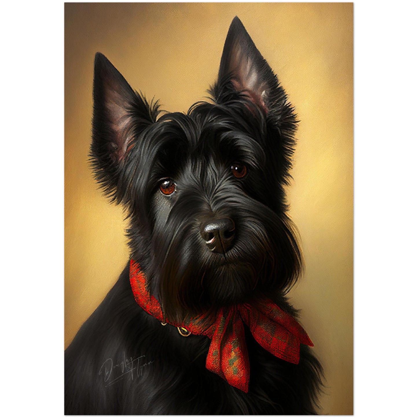 »Scottish Terrier med rosett«